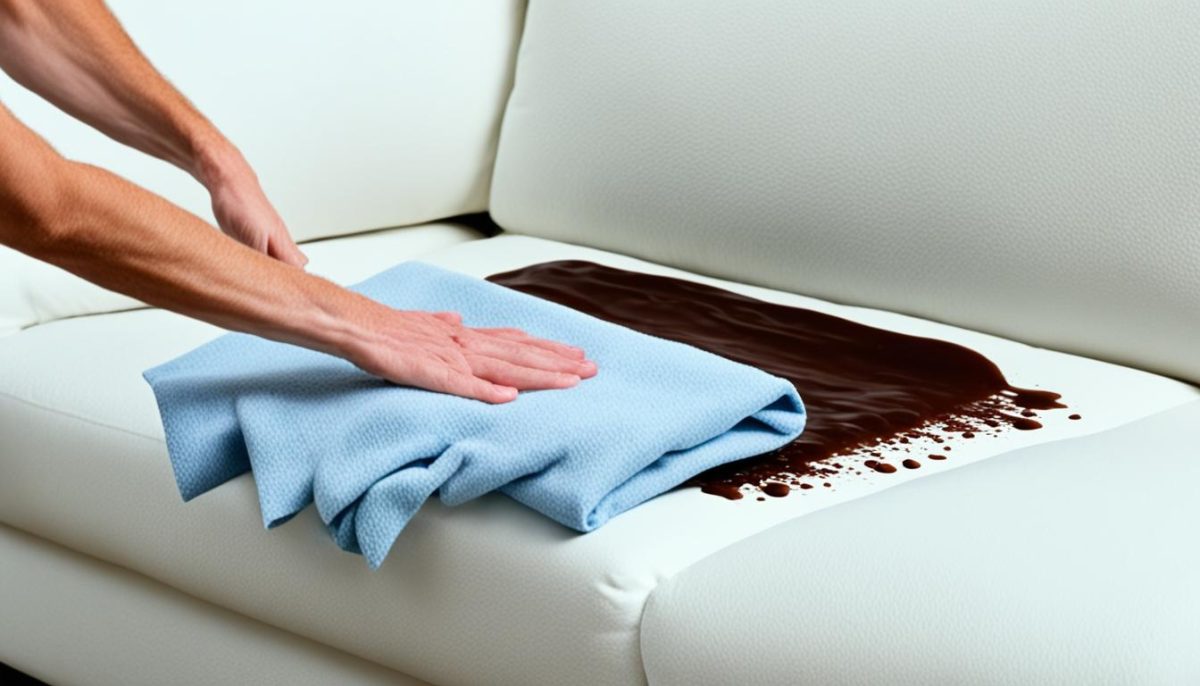 Steps to remove chocolate stains from couch